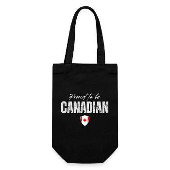 Fier d’être Canadien, fabriqué au Canada - Sac à bouteille - noir - Devant