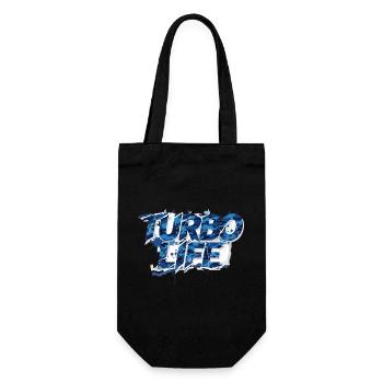 Turbo Life Blue Grey Camo Motif Men & Boys - Gift Bag for Bottles - black - Front