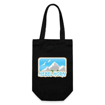 Berg Nebelhorn - Geschenkbeutel für Flaschen - Schwarz - Vorne