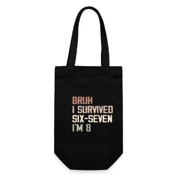 Design pour le 8e anniversaire – Enfin huit ans - Sac à bouteille - noir - Devant