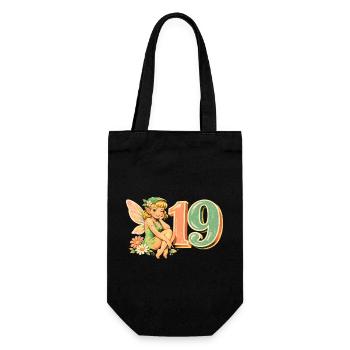 Elf Retro Promotional Print 19 – Pastel Aesthetic - Gift Bag for Bottles - black - Front