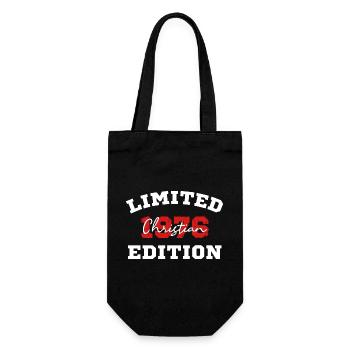 Limitierte 1976 Christian  Geburstags Edition - Geschenkbeutel für Flaschen - Schwarz - Vorne