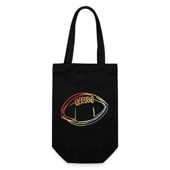 American Football Ball Drawing - Gift Bag for Bottles - black - Front