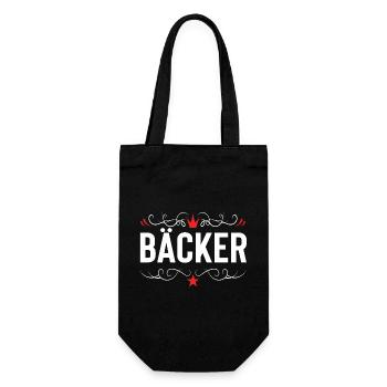 Bäcker Beruf - Geschenkbeutel für Flaschen - Schwarz - Vorne
