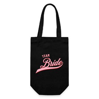 Team Bride College Style! Bachelor Party Bridal Crew Design - Gift Bag for Bottles - black - Front