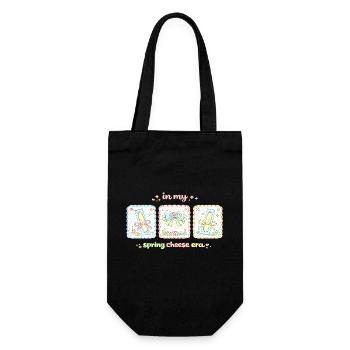 In My Spring Cheese Era Kawaii Pastel Coquette - Gift Bag for Bottles - black - Front