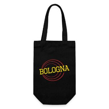 Bologna  - Geschenkbeutel für Flaschen - Schwarz - Vorne