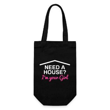 Need a house? Funny Realtor Real Estate Agent - Gift Bag for Bottles - black - Front