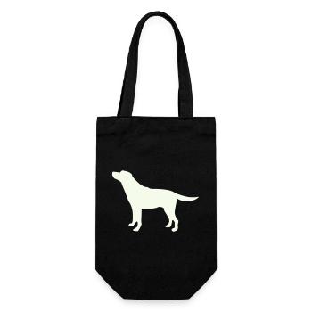 Running Dog Silhouette - Gift Bag for Bottles - black - Front