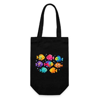 Colorful tropical fish for summer outfits - Gift Bag for Bottles - black - Front