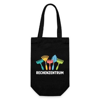 RECHENZENTRUM Gartenbau Gartenarbeiter - Geschenkbeutel für Flaschen - Schwarz - Vorne