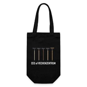 Leiter vom Rechenzentrum Gärtner Gärtnerin Garten - Geschenkbeutel für Flaschen - Schwarz - Vorne