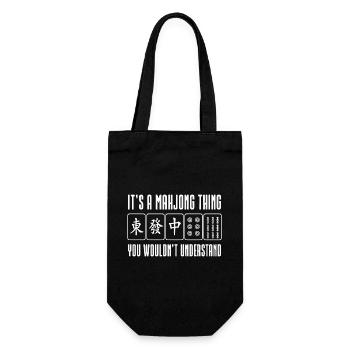 A Mahjong Thing You Wouldn't Understand - Gift Bag for Bottles - black - Front