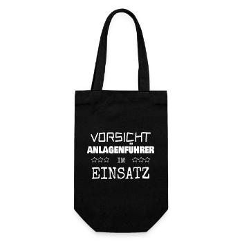 Anlagenfuehrer - Geschenkbeutel für Flaschen - Schwarz - Vorne