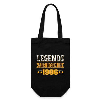 Birthday born in 1986 - Gift Bag for Bottles - black - Front