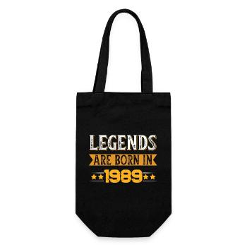 Birthday born in 1989 - Gift Bag for Bottles - black - Front