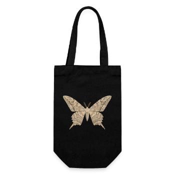 Papillon de nuit sorcière blanche Thysania agrippina Style dessin animé - Sac à bouteille - noir - Devant