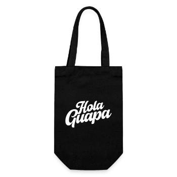Hola Guapa - Minimalist Spanish Summer Vibes - Gift Bag for Bottles - black - Front