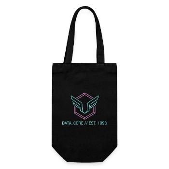 Cyberpunk & Synthwave Symbol Data Core 1998  - Geschenkbeutel für Flaschen - Schwarz - Vorne