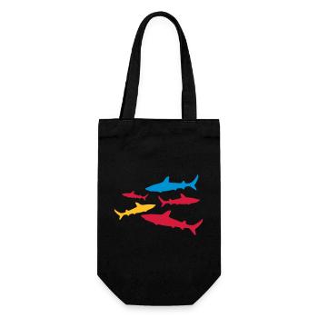 poissons - Sac à bouteille - noir - Devant