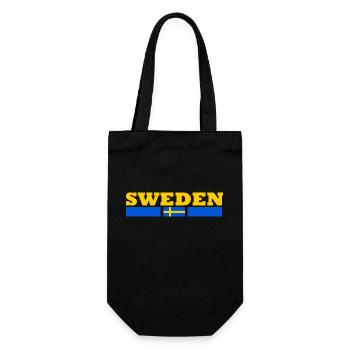 Drapeau suède - Sac à bouteille - noir - Devant