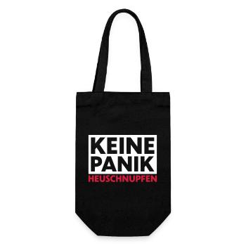 Keine Panik Heuschnupfen - Geschenkbeutel für Flaschen - Schwarz - Vorne