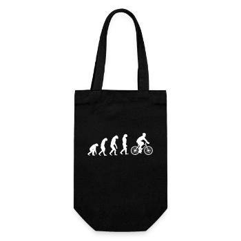 Radfahrer Fahrrad Evolution Motiv - Geschenkbeutel für Flaschen - Schwarz - Vorne