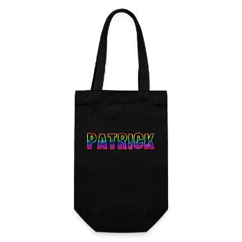 patrick rs regenbogen - Geschenkbeutel für Flaschen - Schwarz - Vorne
