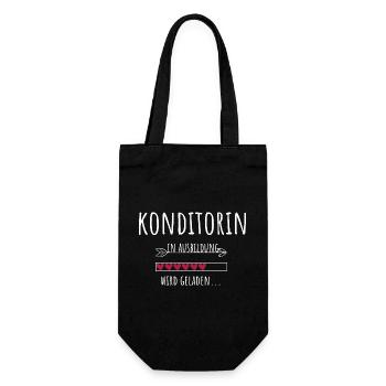Konditorin Azubi Beruf Ausbildung Backen - Geschenkbeutel für Flaschen - Schwarz - Vorne