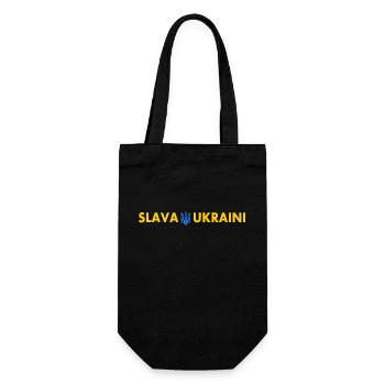 Slava ukraini - Gift Bag for Bottles - black - Front
