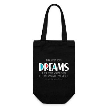 Run after your dreams (dark) - Gift Bag for Bottles - black - Front