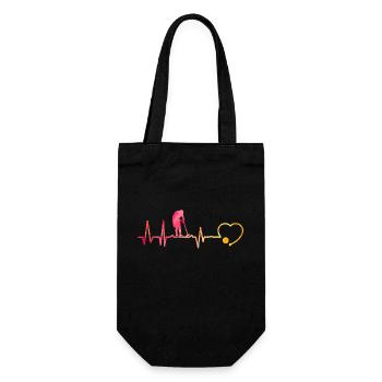Croquet Heartbeat - Gift Bag for Bottles - black - Front