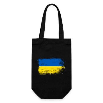 Hinweis Pinselstrich Ukraine - Geschenkbeutel für Flaschen - Schwarz - Vorne