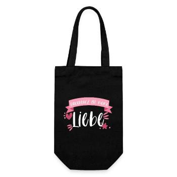 Bauchtanz tanzen Bauchtänzerin Tänzerin Geschenk - Geschenkbeutel für Flaschen - Schwarz - Vorne