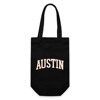 Austin Varsity Arc Schrift - Geschenkbeutel für Flaschen - Schwarz - Vorne