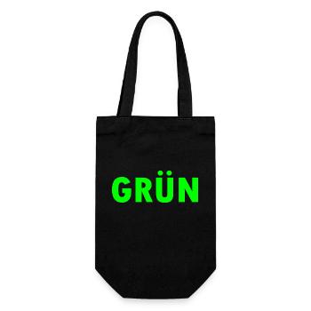Grün - Geschenkbeutel für Flaschen - Schwarz - Vorne