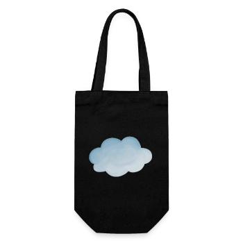 Cloud weather light blue - Gift Bag for Bottles - black - Front