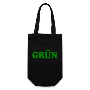 Grün - Geschenkbeutel für Flaschen - Schwarz - Vorne