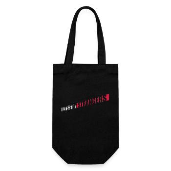 lets stay strangers quote - Gift Bag for Bottles - black - Front