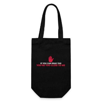 too close to me - Gift Bag for Bottles - black - Front