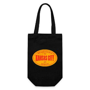 Kansas City BBQ Retro Roundel - Gift Bag for Bottles - black - Front