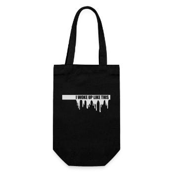 woke up like this - Gift Bag for Bottles - black - Front