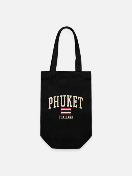 Logo vintage de Phuket Thaïlande - Sac à bouteille - noir
