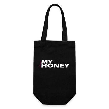 My Honey Geschenk white - Geschenkbeutel für Flaschen - Schwarz - Vorne