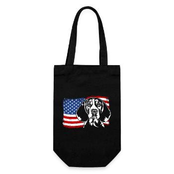 Beagle America Flag Dogs Dog Wilsigns - Gift Bag for Bottles - black - Front