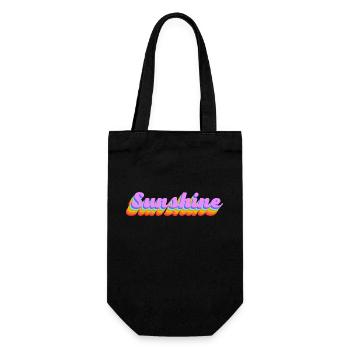 sunshine - Geschenkbeutel für Flaschen - Schwarz - Vorne