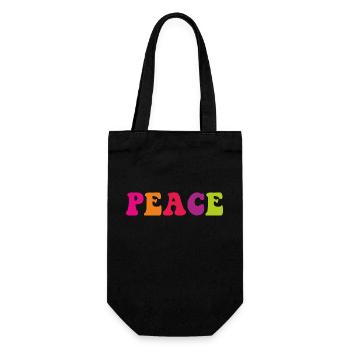 PEACE - Sac à bouteille - noir - Devant