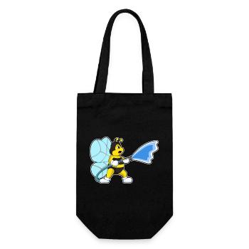 Bee Firefighter Fire Hose Fire Brigade - Gift Bag for Bottles - black - Front