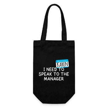 Karen Halloween Kostüm - Sprich mit dem Manager - Geschenkbeutel für Flaschen - Schwarz - Vorne