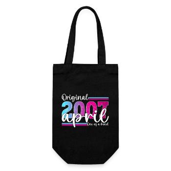 16th birthday Mrs. Magenta April born 2007 - Gift Bag for Bottles - black - Front